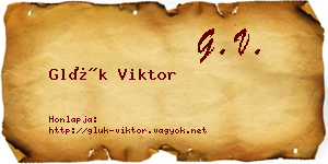 Glük Viktor névjegykártya